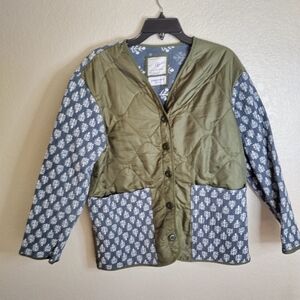 Rare Anine Bing Andy Patchwork Lightweight Bomber Jacket Sz S